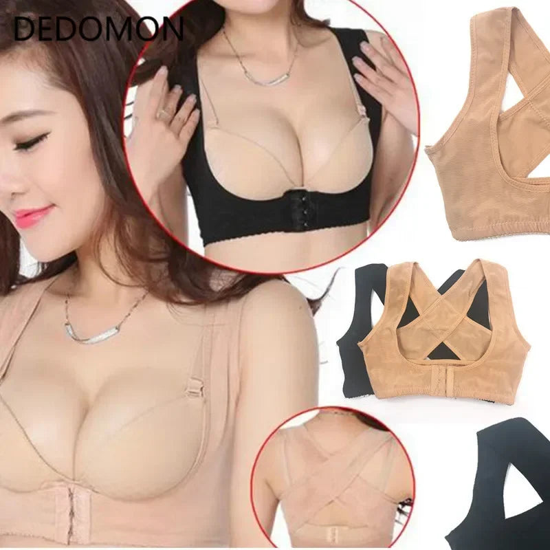 Adjustable Women Breast Back Support Belt Chest Holder Support Posture Corrector Body Shaper Corset Upper Back Support Bandage