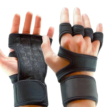 Weight Lifting Gloves PU Leather Breathable Workout Mittens Soft Sports Gloves Unisex Wrist Wraps Gloves For Fitness