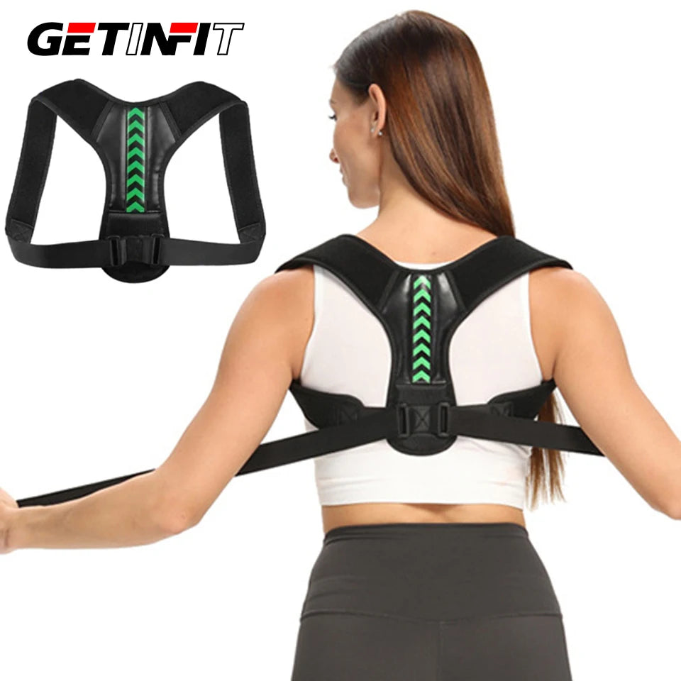 GETINFIT 1Pcs Posture Corrector Neck Back Shoulder Reshape Body Adjustable Back Clavicle Support Back Brace Men Women Unisex