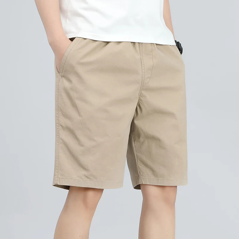 Mens Light Weight Cotton Shorts Summer Casual Shorts Baggy Sports Gym Work Shorts Wide Leg