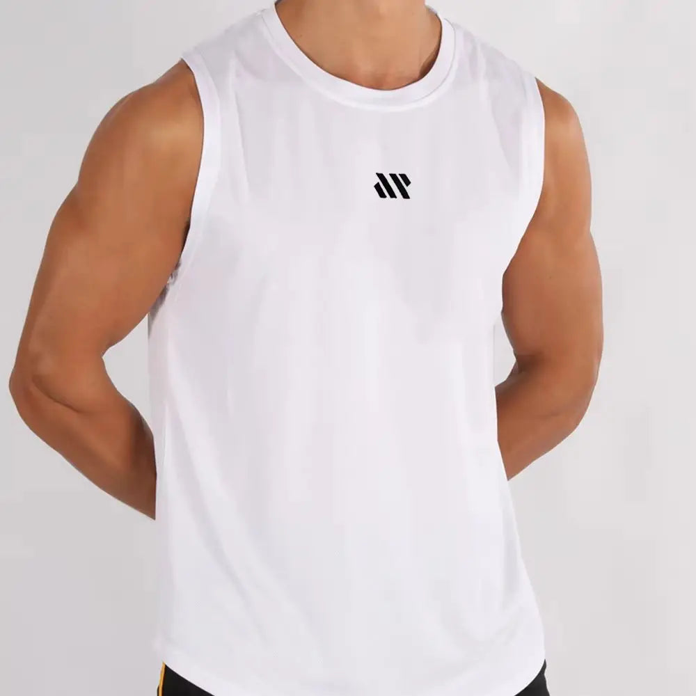 Running Tank Top Men Summer Sport Gym Vest Quick Dry Training Tanktop Workout Singlets Man Fitness Bodybuilding Sleeveless Shirt