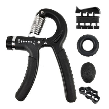 5-60kg Adjustable Hand Grip Strength Strengthener Trainer Full Set With Counter Wrist Forearm And Hand Exerciser For Muscle