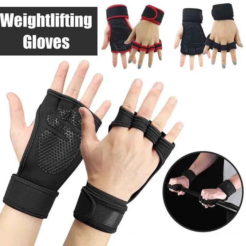 Weightlifting Training Gloves Fitness Sports Body Building Gym Hand Wrist Palm Protector Gloves MTB Cycling Gloves for Men Women