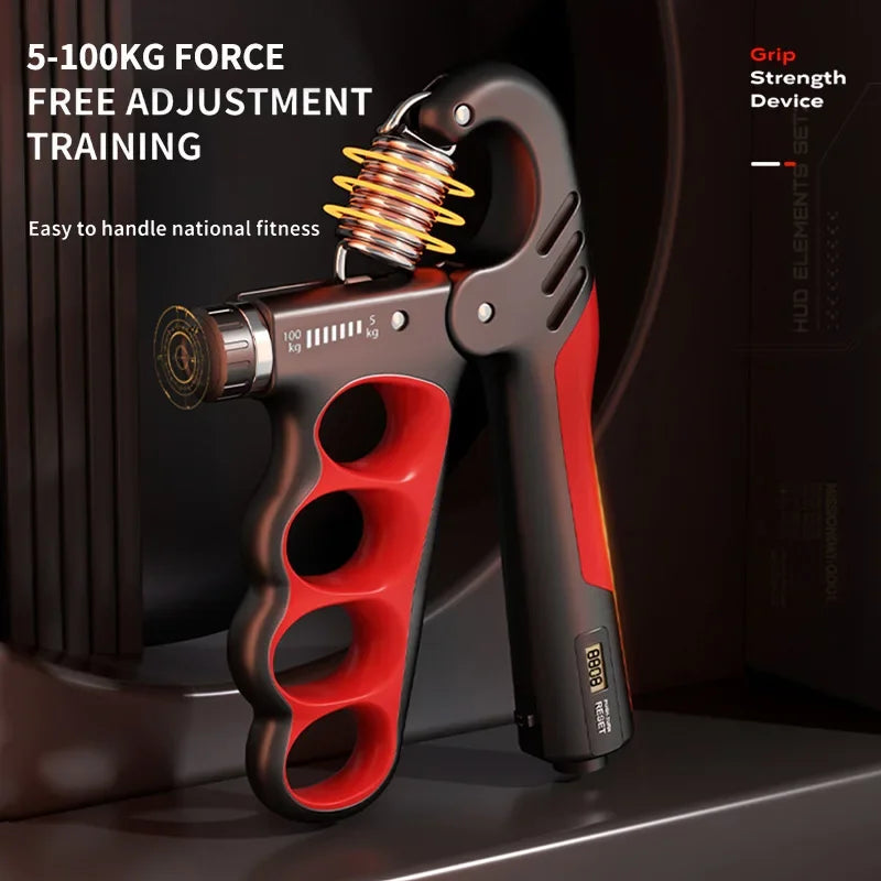 5-60kg Adjustable Hand Grip Strengthener with Counter Wrist Forearm and Hand Exerciser for Muscle Gripper Finger Strengthener