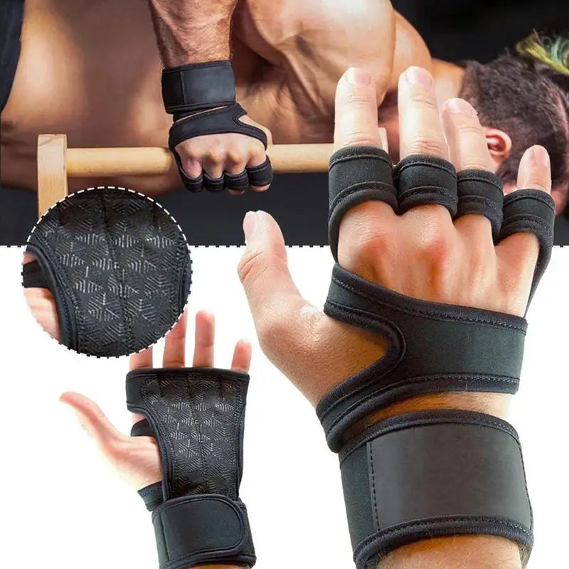 Leather Weightlifting Gloves Breathable Half Finger Weight Lifting Gloves Multipurpose Sports Gloves Fitness Gloves For Training