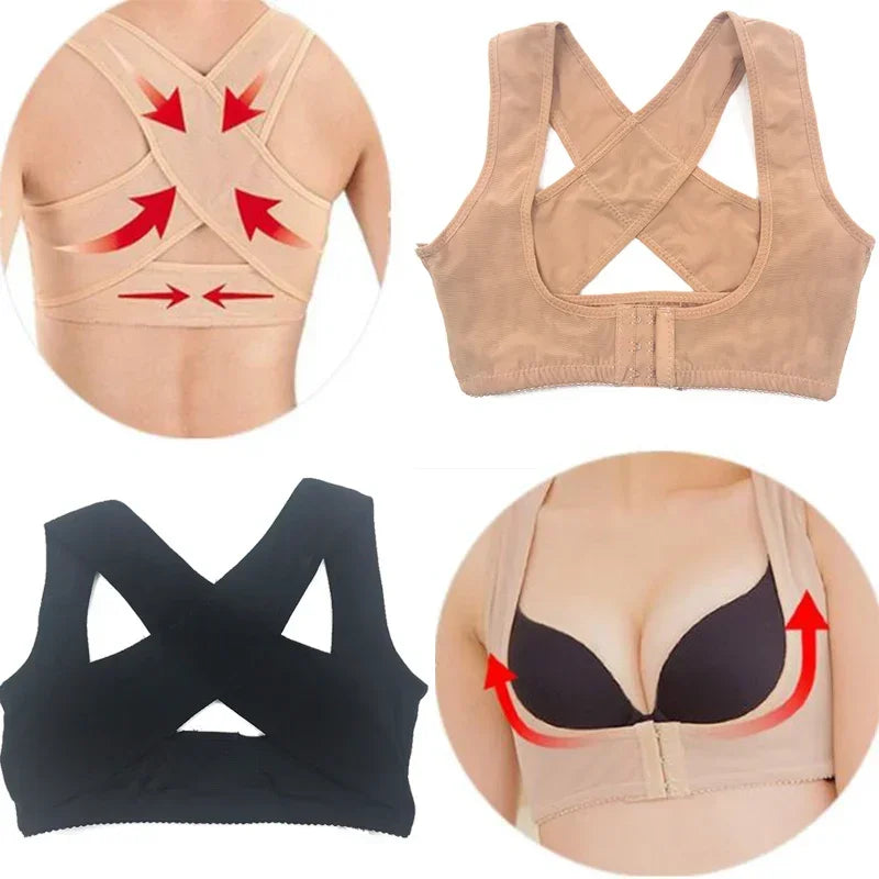 Adjustable Women Breast Back Support Belt Chest Holder Support Posture Corrector Body Shaper Corset Upper Back Support Bandage